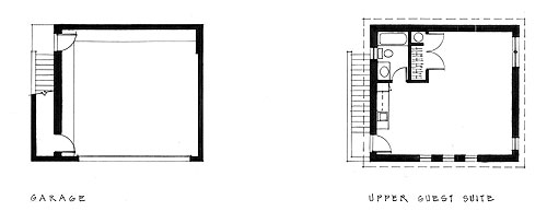 Mercado/Metropolitan &ndash; studio/guest/office suite & garage elevation.