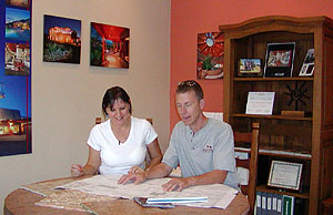 Tucson Artisan Builders staff meets with home client.