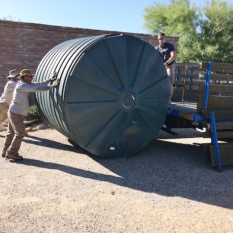 Tucson Artisan Builders rainwater cistern.