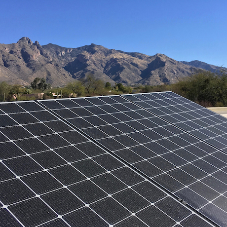 Solar panel array.